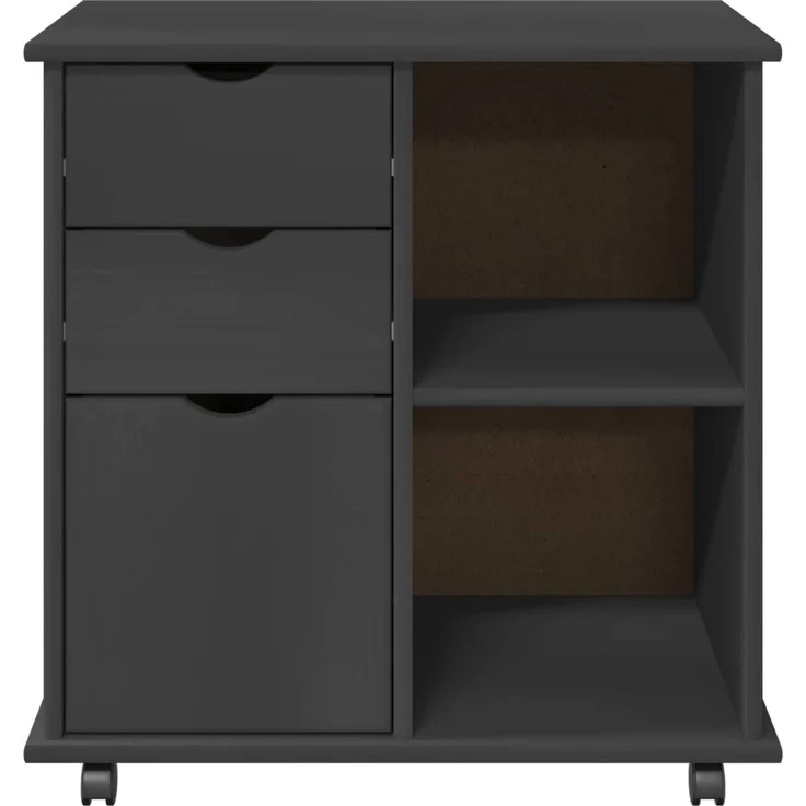 vidaXL Rollschrank MOSS 63,5 x 39 x 65,5 cm Massivholz Kiefer Grau 42028382 – Bild 5