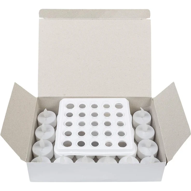 Idena LED Teelichter Warmweiß, 24 Stück | elektrische Kerzen mit flackerndem Licht, inkl. Batterien, für Innen, Basteln, Party, Weihnachtsdeko, Hochzeit, 50023 – Bild 5