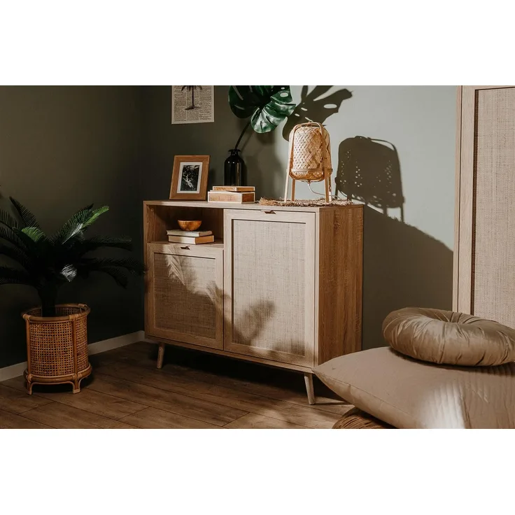 Kommode >Kuta< in Sonoma-Eiche - 101.4x87x40cm (BxHxT)