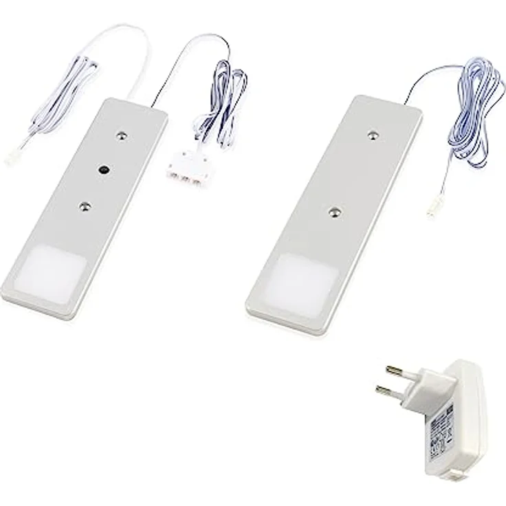 kalb LED Unterbauleuchte LED Unterbauleuchte Solid2, SET silbergrau, mech. Schalter, 3W, 2er Set warmweiß, warmweiß/neutralweiß – Bild 8