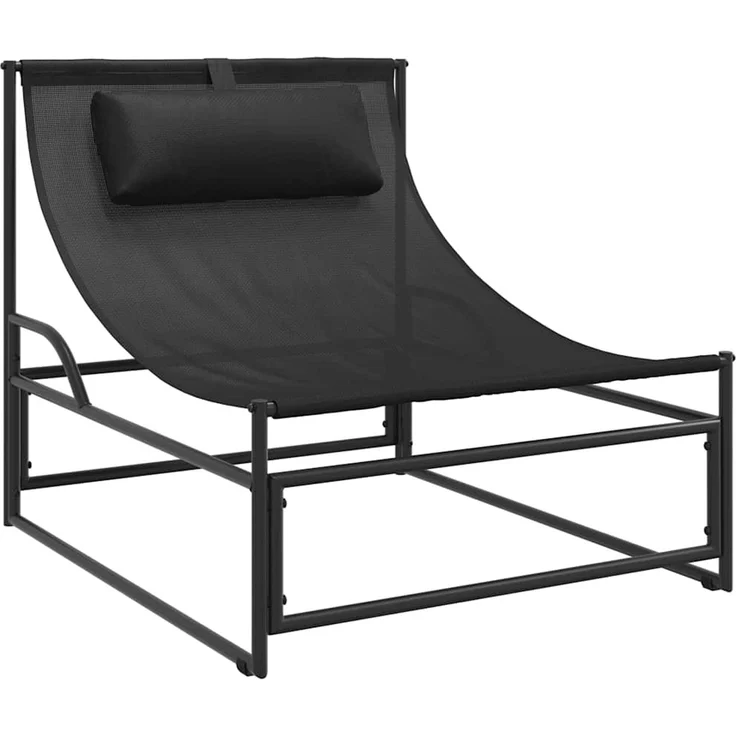 Gartenliege, Relaxliege Anthrazit 87x74x73 cm Stahl und Textilene – Bild 2