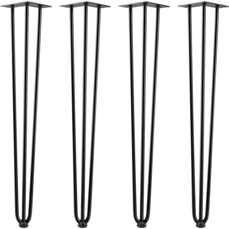 Zelsius Tischbein 4er Set Tischbeine aus Stahl, Schwarz, (H) 71 cm, 3 Streben – Bild 4