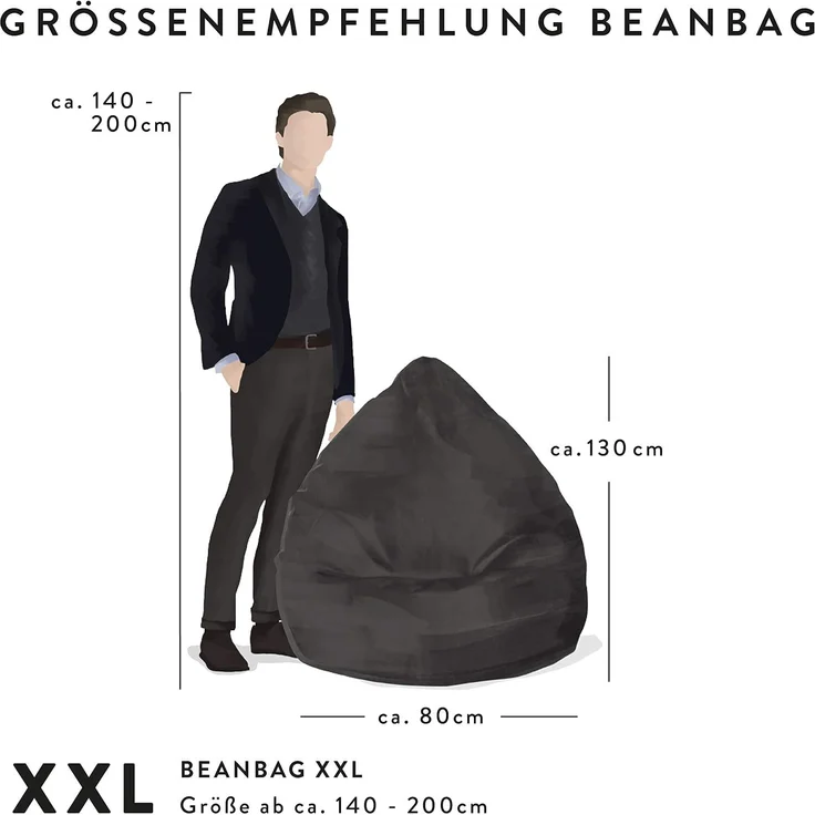 Sitting Point Sitzsack Easy XXL ca. 300 Liter Altrose – Bild 4