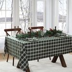 Elrene Home Fashions Sherwood Tree Dobby Tischdecke für Weihnachten/Feiertage, Baumwolle, rechteckig, 152,4 x 304,8 cm, Grün
