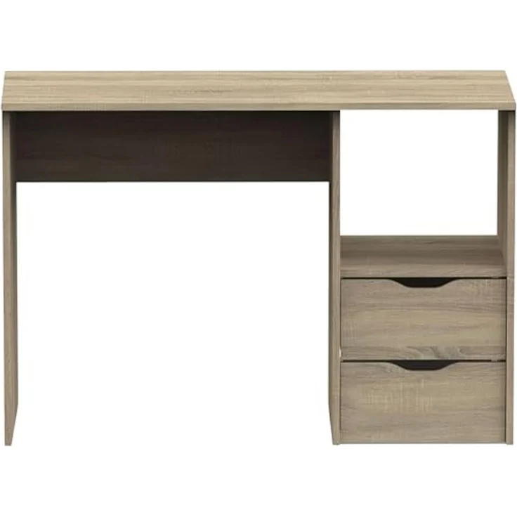 Muebles Pitarch | Schreibtisch mit 2 Schubladen, Studientisch für Jugendliche, Cambrian Eiche, 76 x 115 x 50 cm (Höhe x Breite x Tiefe), Vintage, Kollektion Tibet – Bild 5