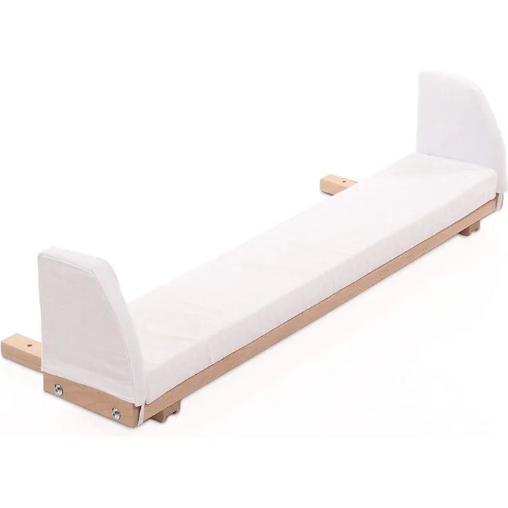 babybay Original, Midi und Mini Verlängerungsseite natur unbehandelt inkl. Matratzenergänzung weiß (nicht gleichzeitig verwendbar mit babybay Original, Midi und Mini Verschlussgitter)