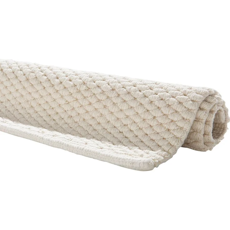 OTTO home Badematte Dalia, Badvorleger, Badezimmer Teppich, Höhe 4 mm, fußbodenheizungsgeeignet, strapazierfähig, Baumwolle, 2-tlg. Stand-WC Set, Baumwolle, Badteppich, Badematten auch als 2-teiliges Set erhältlich – Bild 2