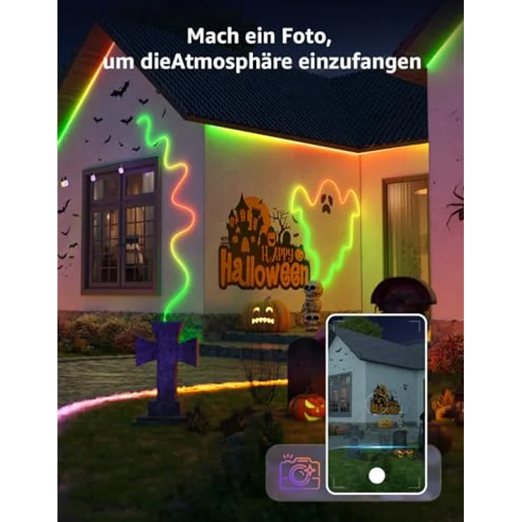 Lepro Neon LED Strip 3m, Neon LED Streifen mit App Steuerung, Musik Sync & Sprachsteuerung, funktioniert mit Alexa & Google Assistant, Flexibles RGB Lichtband für Wohnzimmer, Gaming, Party&Wanddeko – Bild 5
