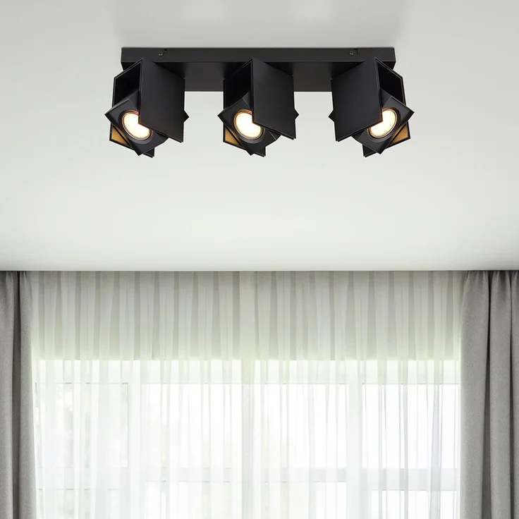 Deckenleuchte, schwarz, Spot beweglich, L 43,4 cm – Bild 8