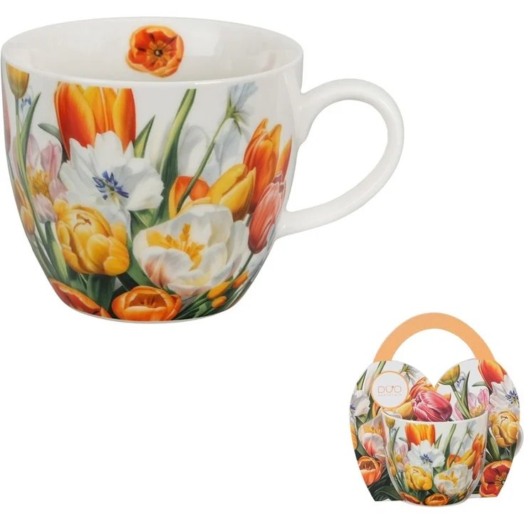 DUO Flowers Classic Becher TULIPANY 460 ml, New Bone China Porzellan, im Geschenkkarton – Bild 1