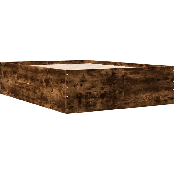vidaXL Bettgestell Räuchereiche 120x200 cm Holzwerkstoff 3280934 – Bild 6