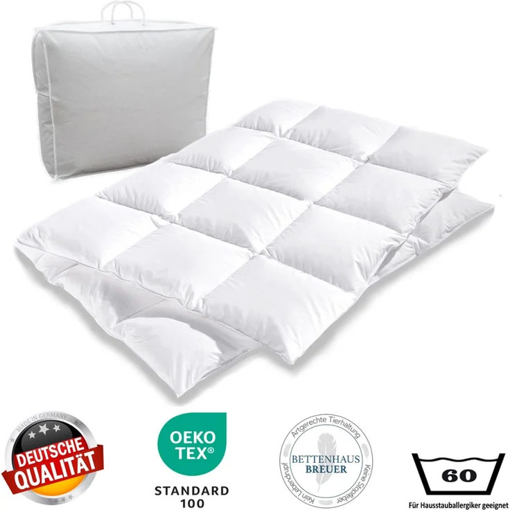 100% sibirische Winter Daunen Bettdecke Daunendecke 135x200 1100g warm – Bild 2