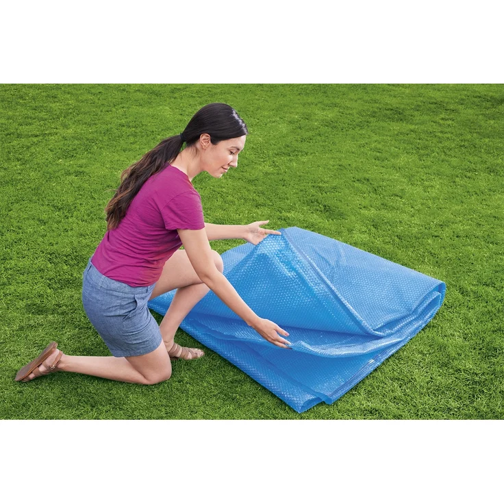 PE-Solarabdeckplane Ø 417 cm, blau, rund – Bild 3