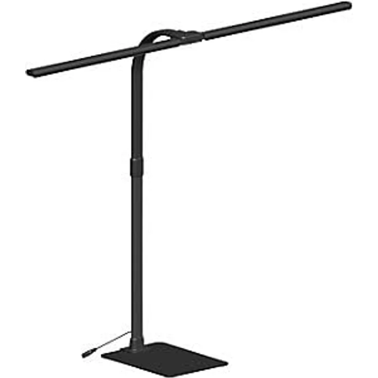 Hansa Novano LED Schreibtischlampe, dimmbar, flexible Lichtfarben, schwarz, 20 W, mit Memory-Funktion und Abschaltautomatik – Bild 1