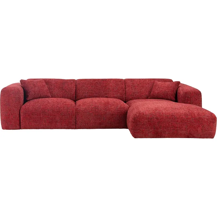 Vente-unique - POGNI Sofa StoffStoff Rot - B 165 cm x H 73 cm x L 280 cm – Bild 2