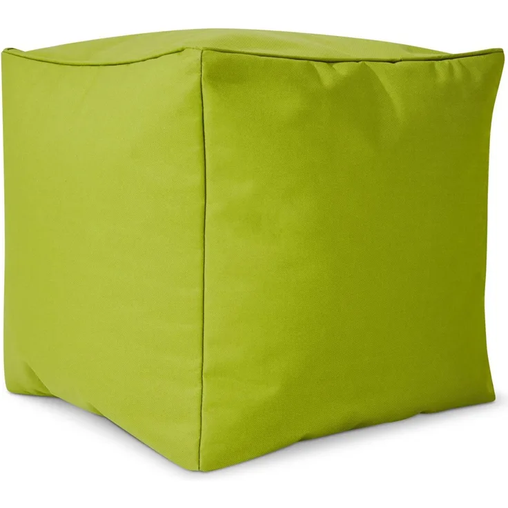 Green Bean® Sitzsack-Hocker 40x40x40cm mit EPS-Perlen Füllung - Sitz-Pouf für Sitzsäcke - Sitzhocker für Kinder und Erwachsene - Grün