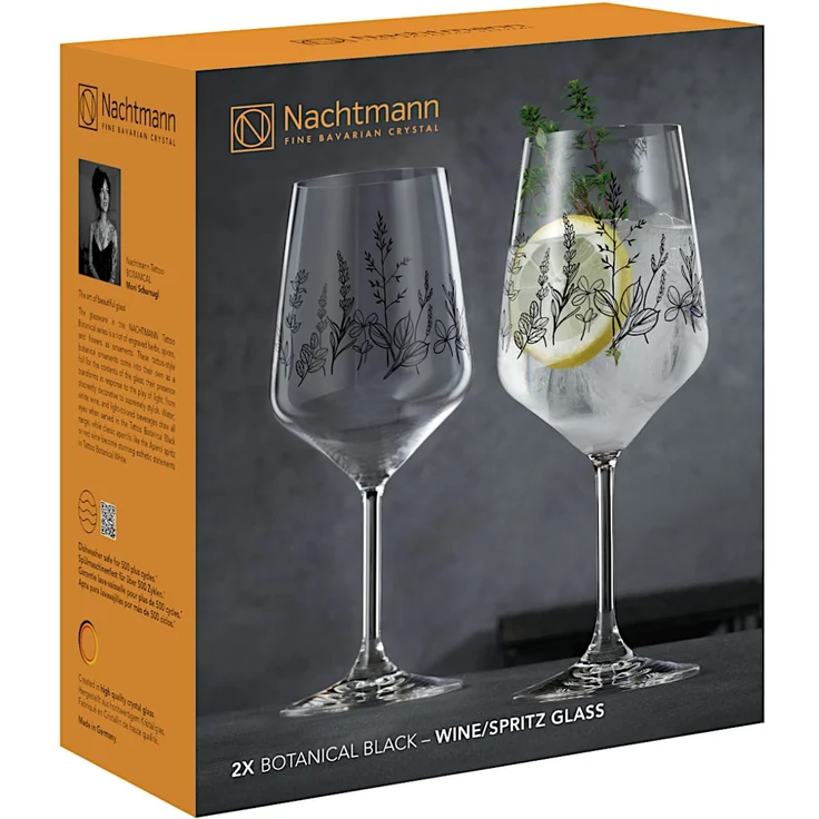 NACHTMANN 105723 TATTOO BOTANICAL BLACK Spritz/Wein Glas 2er Set – Bild 4