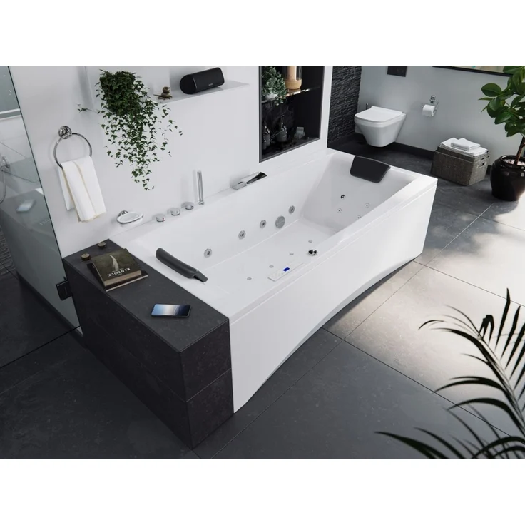 Rechteck Whirlpool Unity 190x90 Made in Germany 24 Massagedüsen mit Armatur : Mit Armaturen – Bild 3