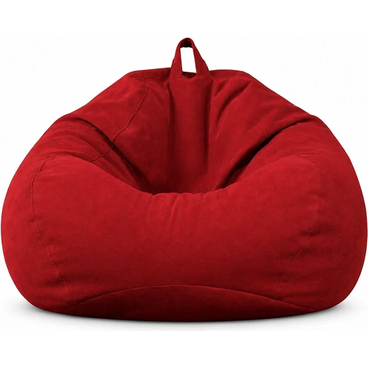Sitzsack-Hülle ohne Füllmaterial, Rot, 70 x 80 cm, Stoffbezug für Innen- und Außenbereich – Bild 1