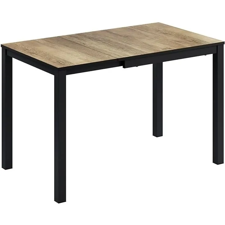 Esstisch Granny Eiche rustikal/Anthrazit 120 x 70 cm ausziehbar Vicco