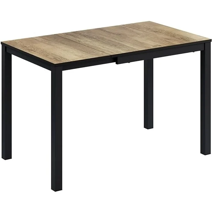Esstisch Granny Eiche rustikal/Anthrazit 120 x 70 cm ausziehbar Vicco – Bild 1