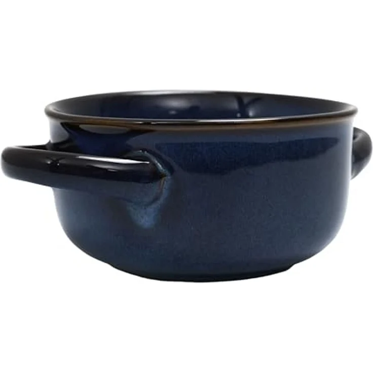 HOME DECO FACTORY, KA0429, Durable Stoneware Soup Bowl, Elegant and Timeless Design, Ideal for Soups, Salads and Desserts, Dishwasher Safe, Size: Large, Color: Blue – Bild 3