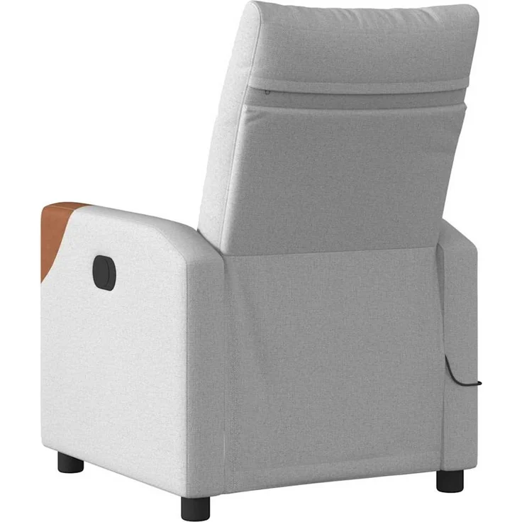vidaXL Massagesessel Elektrisch Wolkengrau Stoff 3323997 – Bild 6