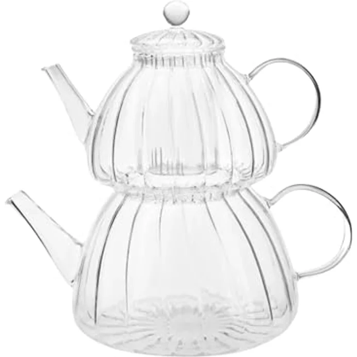 Karaca Caydanlik-Teekanne Karaca Lori Borosilikat Glas-Teekannen-Set, 1.8L, Hitzebeständig – Bild 1