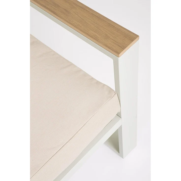 Garten-Set Orendra Aluminium, modern gepolstert, Weiß Beige, für 4 Personen, inkl. Kissen – Bild 4