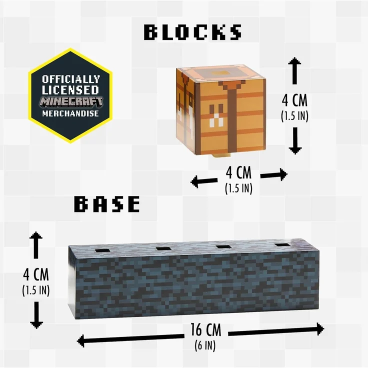 Minecraft Baustein-Lampe - Offiziell lizenziertes Merchandise, Baustein-Nachtlicht, Geschenk für Jungs, Gaming-Zimmerzubehör & Dekoration – Bild 4