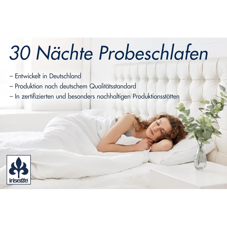 Badenia Bettcomfort Irisette Smart 2 in 1 Duo 7-Zonen Hybridschaummatratze, Härtegrad 3 und 4, 90x200 cm – Bild 5