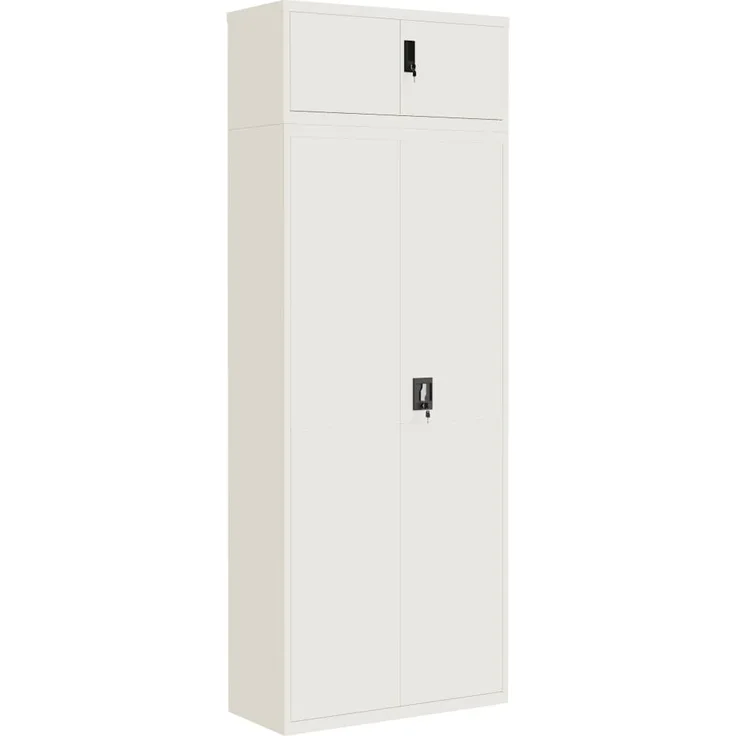 vidaXL Aktenschrank Weiß 90x40x240 cm Stahl 3188315