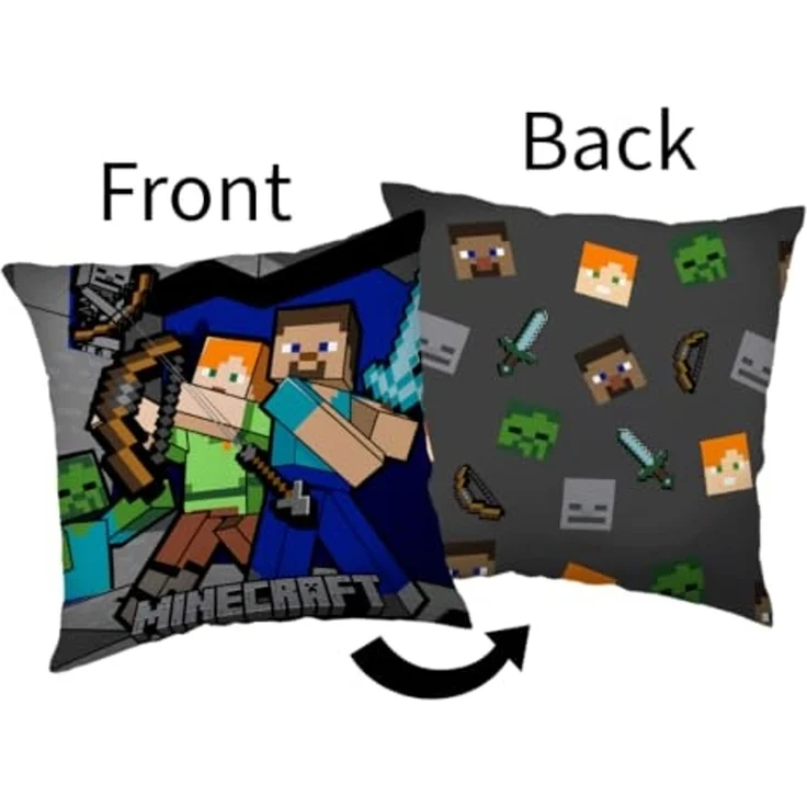 Minecraft Survival Mode Dekokissen Kissen 40x40 cm Steve Alex – Bild 5