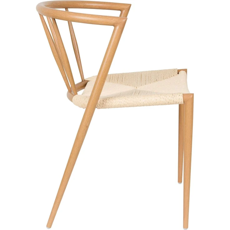 Esszimmerstuhl Che im 2er-Set, Braun mit Seilbezug und Eisengestell 52x46x70 cm – Bild 8