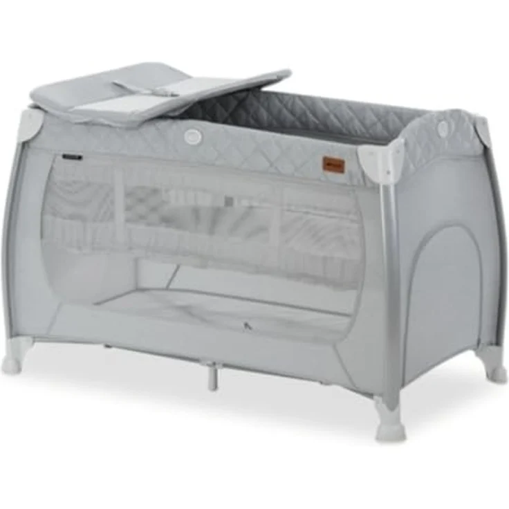 Hauck Select Premium Reisebett mit Aufsatz Play N Relax Center Quilted Grey – Bild 1