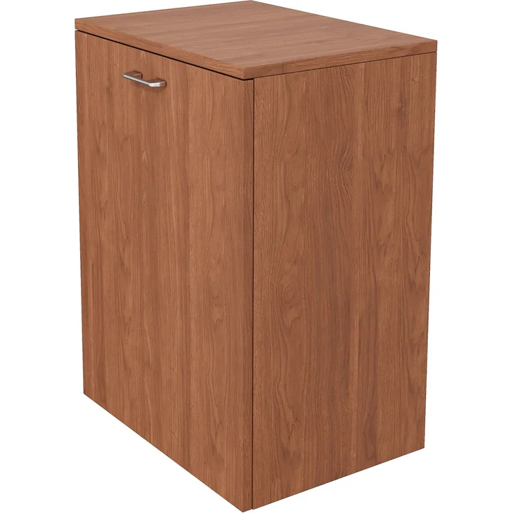Schreibtisch aus Spanplatte, klappbar mit 4 Ablagefächern & Rollen, 126x55x75 cm, Walnuss – Bild 10