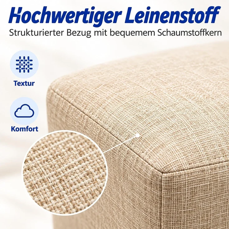 Relaxdays Fußhocker gepolstert – Bild 10