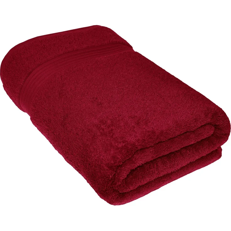 Lashuma Handtuch Linz, Frottee (1-St), Frottee Badetuch dunkelrot 100x150 cm – Bild 1