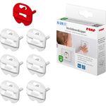 reer Steckdosen-Kappe mit Schlüssel, 6+1 Stück, weiß, das Original vom Erfinder des Steckdosen-Schutz