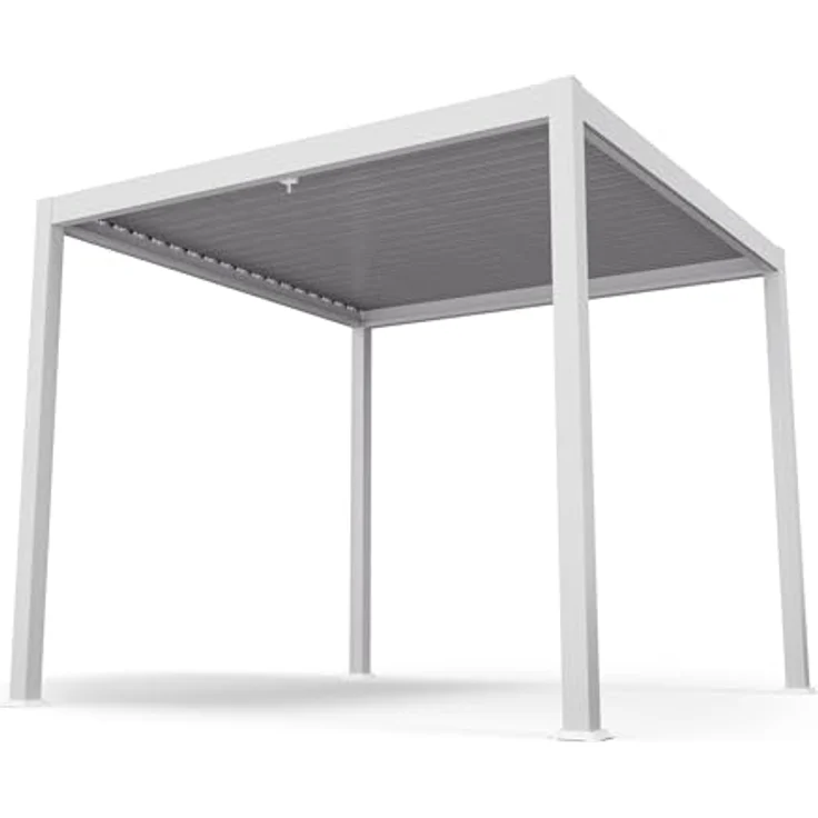 blumfeldt Pavillon LuminaHaven, Pergola 3x3m mit pulverbeschichtetem Aluminiumrahmen, wetterfest und UV-Schutz 50+ – Bild 1