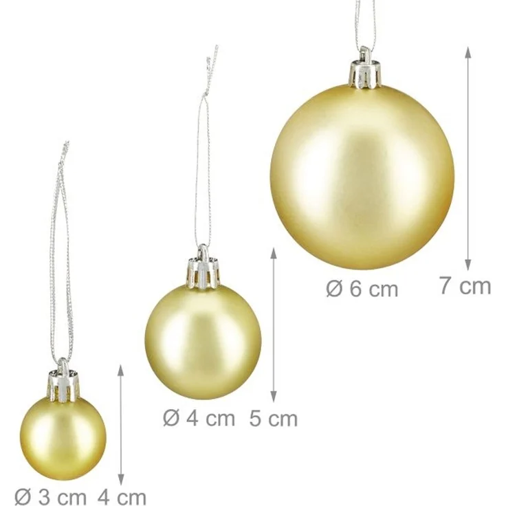 Relaxdays Weihnachtskugeln 100er Set – Bild 4