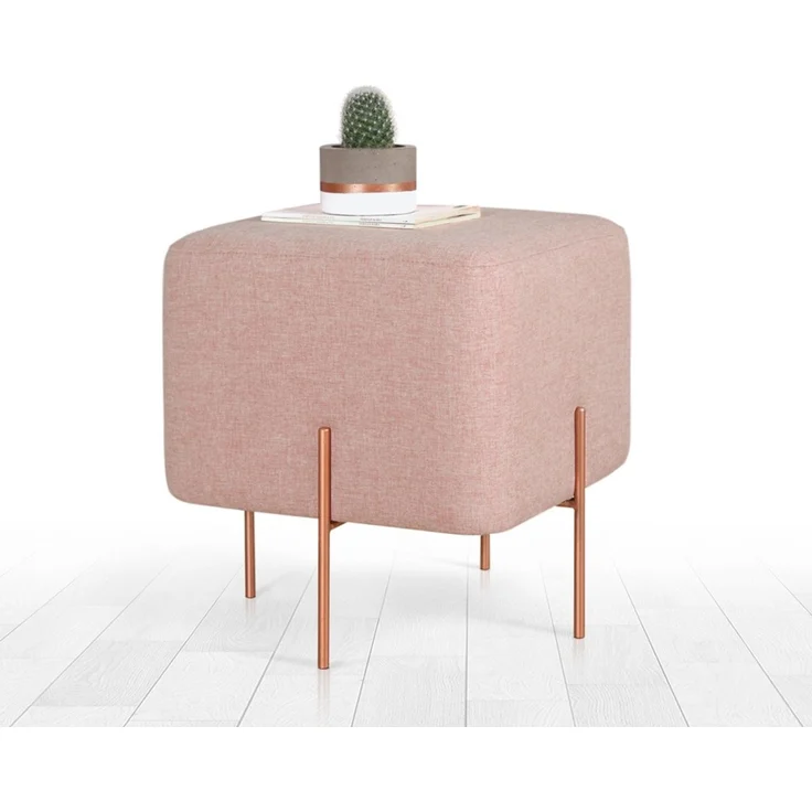 Hanah Home 'Copper 56 - Pink' Pouffe, Rosa, 40 x 42 x 40 cm – Bild 2
