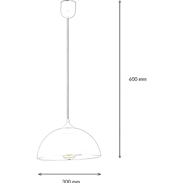 Licht-Erlebnisse Pendelleuchte Gelb Weiß E27 Ø 30 cm Retro Hängelampe für Küche und Esszimmer – Bild 6