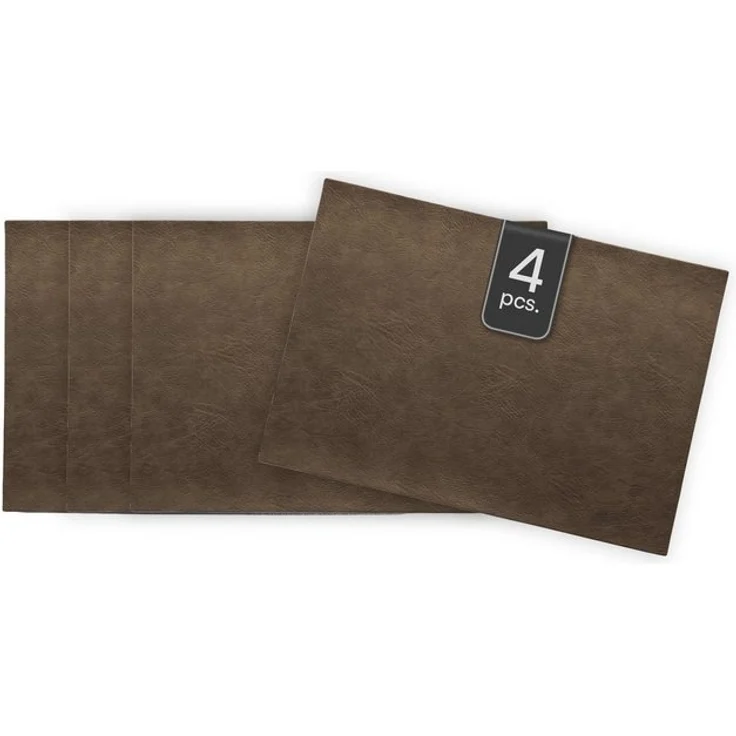 ASA SELECTION Platzset VEGAN LEATHER, Tisch-Sets, Nougatbraun, B 33 cm, (Set, 4-St) – Bild 2