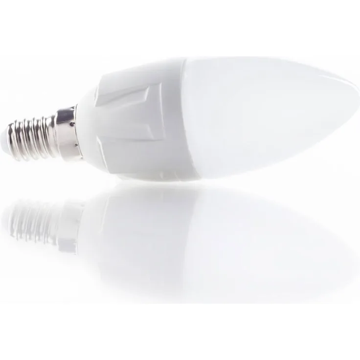 Lindby LED-Leuchtmittel Kerze, E14, 4,9 W, matt, warmweiß 3.000 K, hohe Lebensdauer bis 30.000 Stunden