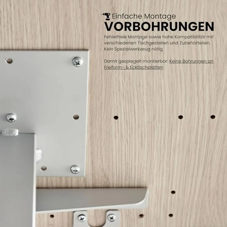 bümö Tischplatte 200x100 cm in graphit, Schreibtischplatte aus Holz, Holzplatte, Spanplatte kratzfest beschichtet, ABS-Kante, 120 kg Tragkraft für DIY Homeoffice Schreibtisch & mehr, PL-2E-G – Bild 5