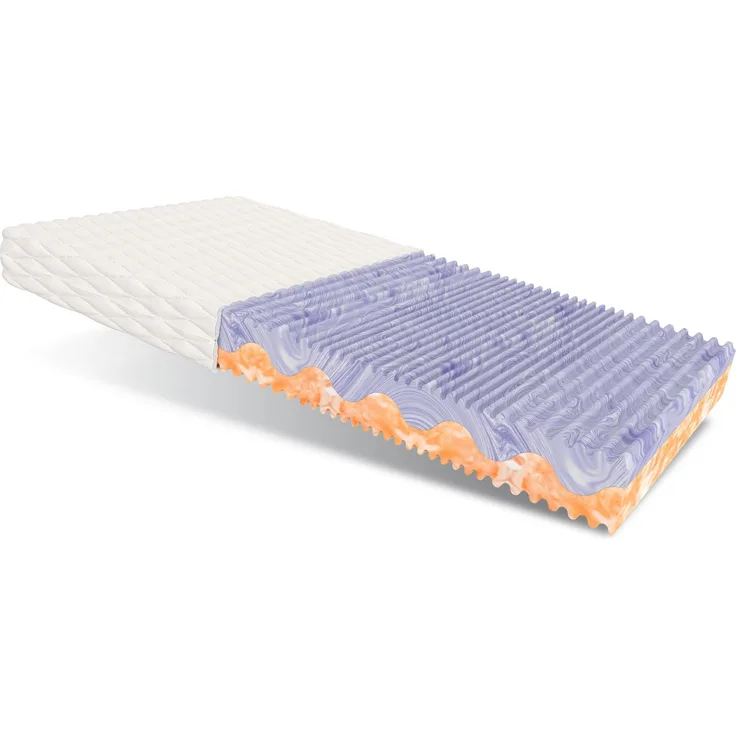 Matratze BELLA Kaltschaum 7 Zonen Solid Orange Revine Purple Schaum 140x200 21 cm H3 JERSEY