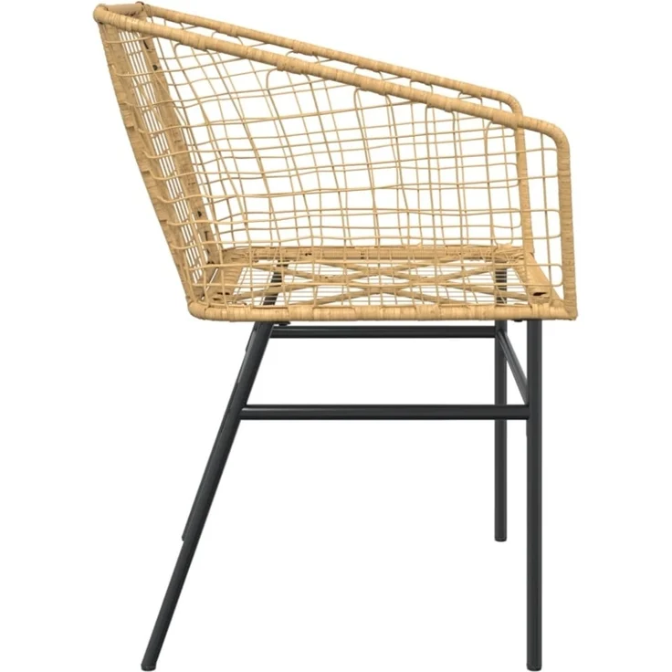 vidaXL Gartenstühle 2 Stk. Braun Poly Rattan 369099 – Bild 4