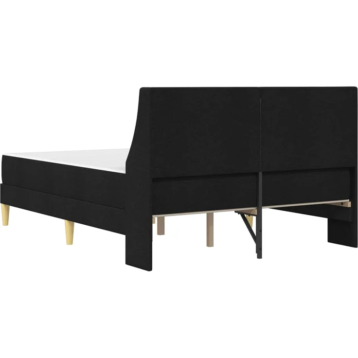 vidaXL Bettgestell mit Matratze Schwarz 120 x 190 cm Polyester 3414726 – Bild 8