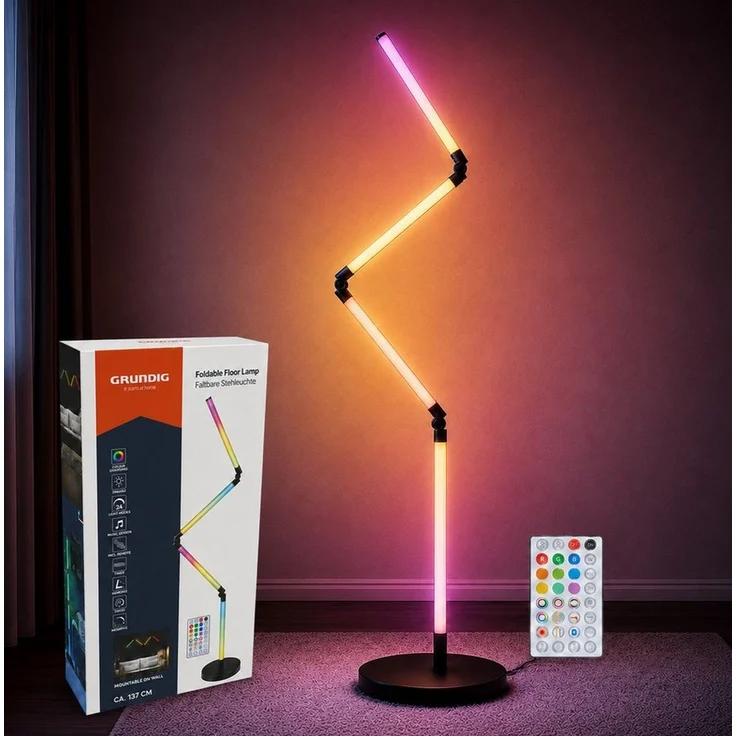 EDCO Stehlampe Flexi RGB GRUNDIG - Esszimmer & Wohnzimmer & Kinderzimmer & Schlafzimmer in Multicolor – Bild 1